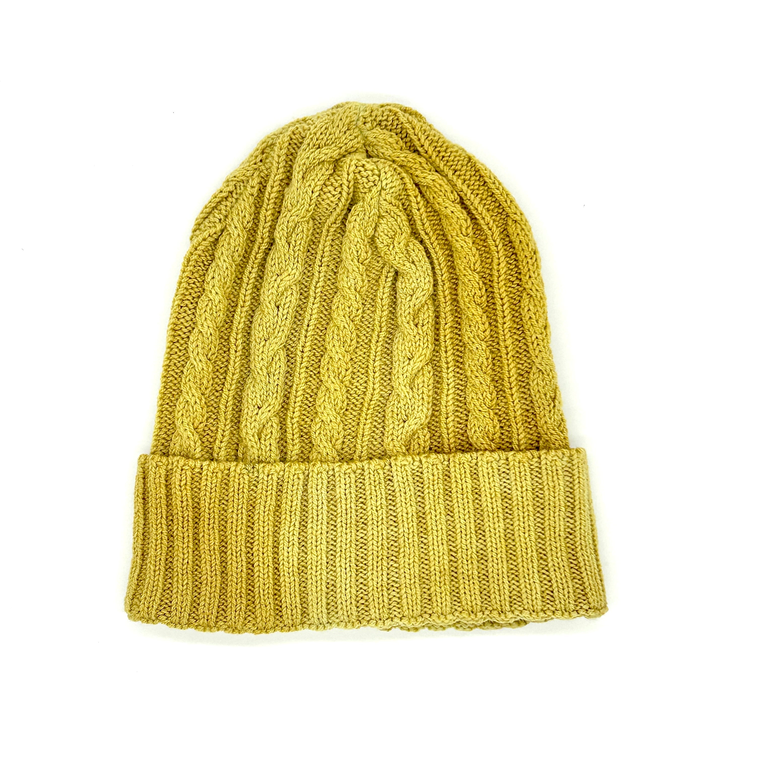 Hats-Naturally Dyed Beanie - Onion Skin and Avocado-WOOLTRIBE